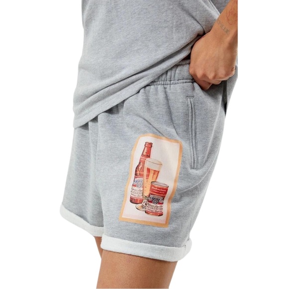 Budweiser By PacSun Vintage Rolled Sweat Shorts - Picture 4 of 5